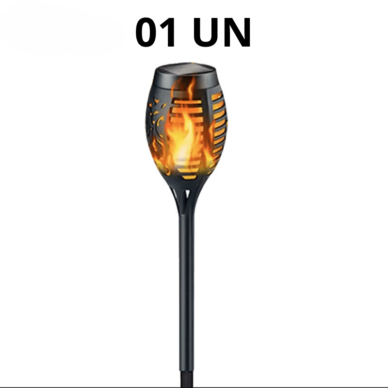 Luminária Balizadora Solar em LED - Solar Flame