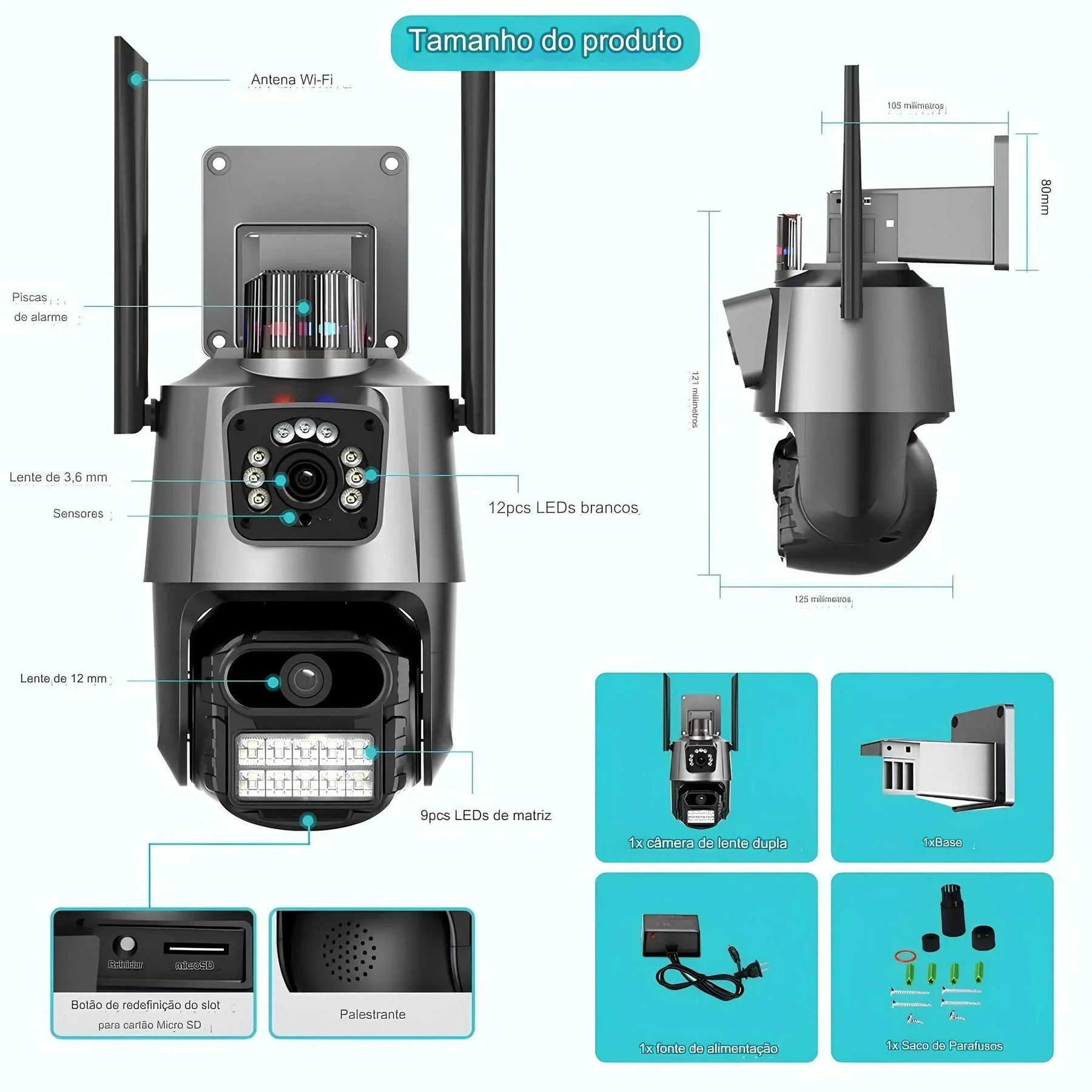 Câmera de Segurança Modern Sentinel 4K: A Experiência Mais Clara, Segura e Elegante em Vigilância Residencial!