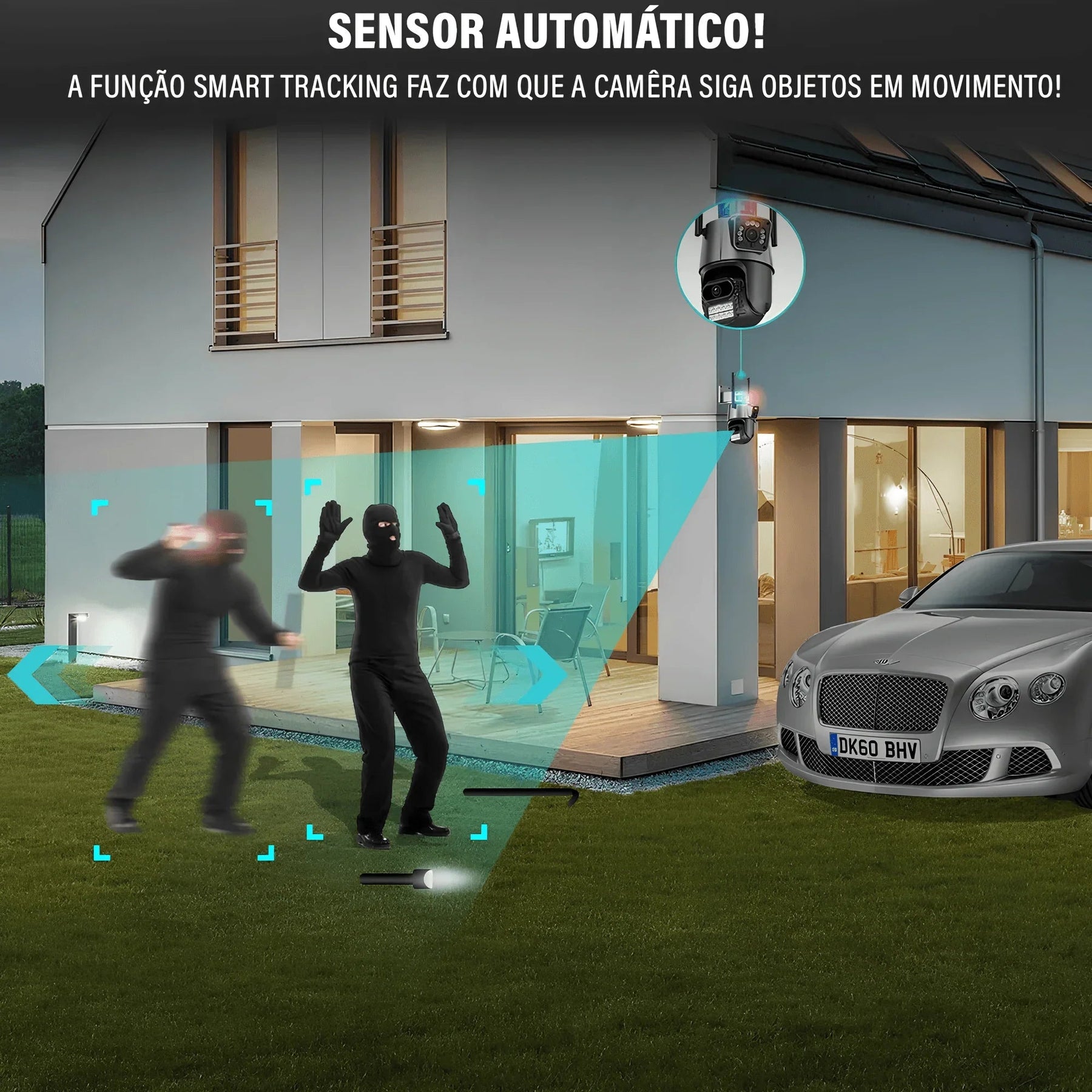 Câmera de Segurança Modern Sentinel 4K: A Experiência Mais Clara, Segura e Elegante em Vigilância Residencial!