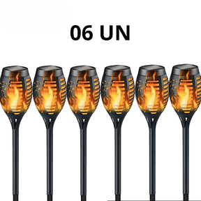 Luminária Balizadora Solar em LED - Solar Flame