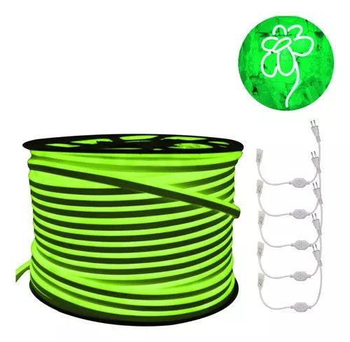 Fita Led Neon Flex Rolo 100 metros 12v Verde